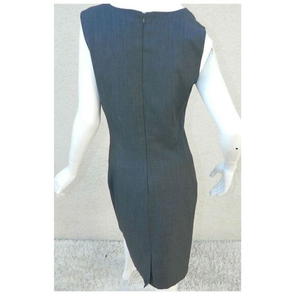 Pret A. Porter Fully Lined Sheath Dress Gray Sz 8 - Picture 2 of 8